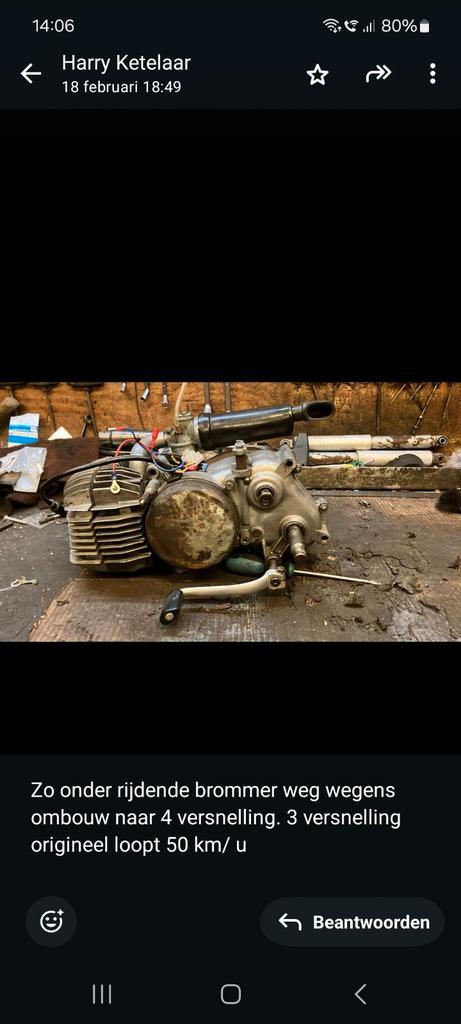 Kreidler 3 bak direct, voetgeschakeld met kickstarter, Fietsen en Brommers, Brommeronderdelen | Algemeen, Gebruikt, Blok, Ophalen of Verzenden