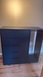 Kleding kast lig en hang gedeelte donker blauw, Antiek en Kunst, Antiek | Meubels | Kasten, Ophalen of Verzenden