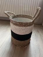 Mand met witte en zwarte streep, Ophalen of Verzenden, Zo goed als nieuw, Rond, Mand
