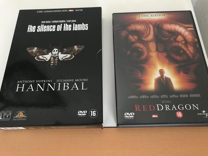 DVD: Red Dragon - The Silence of the Lambs - Hannibal, Cd's en Dvd's, Dvd's | Thrillers en Misdaad, Zo goed als nieuw, Vanaf 16 jaar