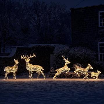 Complete Led Rendieren Familie 5 Stuks Voor Binnen & Buiten. beschikbaar voor biedingen