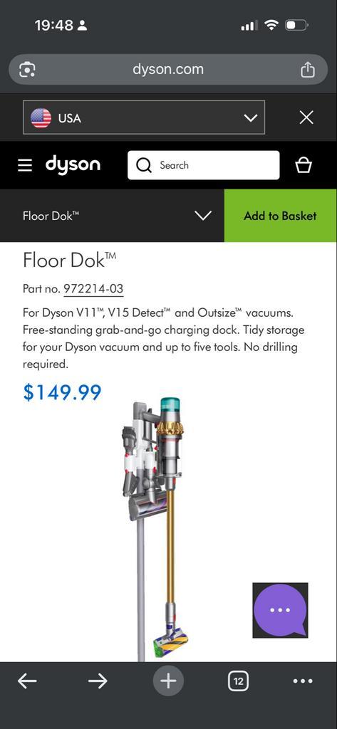 Nieuw - Dyson Floor Dok - 972214-03 + accessoires, Witgoed en Apparatuur, Stofzuigers, Nieuw, Overige typen, Minder dan 1200 watt