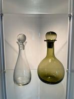 Mooie glazen karaf groen glas, Antiek en Kunst, Antiek | Glas en Kristal, Ophalen of Verzenden