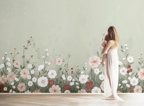 Kinderbehang Bloementuin Decor Lilipinso 400 x 300 cm, Kinderen en Baby's, Kinderkamer | Inrichting en Decoratie, Nieuw, Wanddecoratie