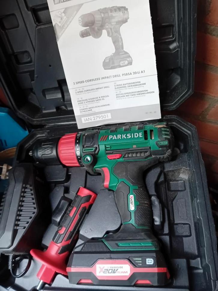 Accu Schroeftol met Klopfunctie - Parkside, Doe-het-zelf en Verbouw, Gereedschap | Boormachines, Gebruikt, Boor- en Schroefmachine