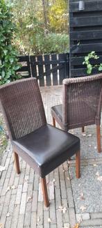 4  EETKAMER STOELEN LOOM, Huis en Inrichting, Stoelen, Ophalen, Gebruikt, Bruin, Riet of Rotan