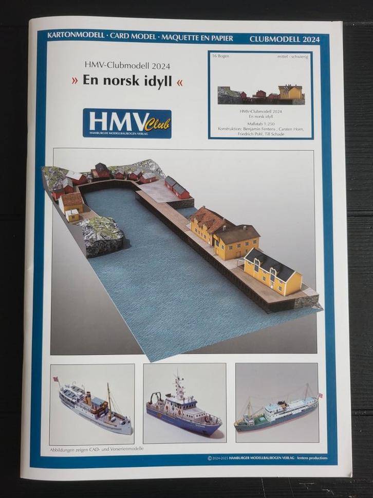 HMV Clubmodel 2024 - Noorse idylle bouwplaat met schepen, Hobby en Vrije tijd, Modelbouw | Auto's en Voertuigen, Nieuw, Overige typen