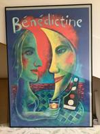 Benedictine reclame poster met lijst, Antiek en Kunst, Kunst | Schilderijen | Modern, Ophalen