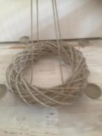 Grote ijzeren waxinelichthouder met rieten krans - 57x70cm, Huis en Inrichting, Woonaccessoires | Kransen, Ophalen of Verzenden