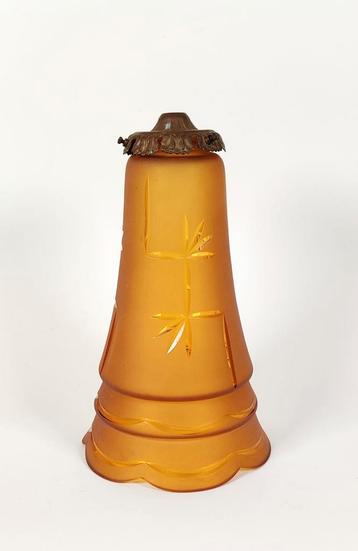 Antieke glazen lampenkap. Art Nouveau, Art Deco . Hanglamp  beschikbaar voor biedingen