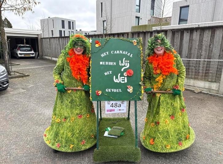 Loopgroep Duo met Wagentje, Kleding | Dames, Carnavalskleding en Feestkleding, Zo goed als nieuw, Kleding, Carnaval, Maat 38/40 (M)