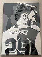 Hand geschilderd Santiago Gimenez feyenoord canvas, Ophalen of Verzenden, Zo goed als nieuw
