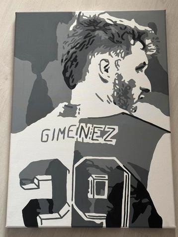 Hand geschilderd Santiago Gimenez feyenoord canvas beschikbaar voor biedingen