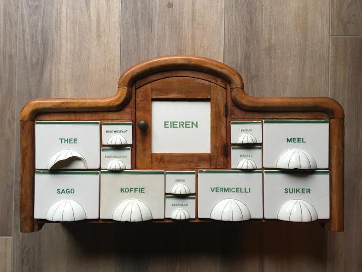 Voorraadkast, compleet, Sphinx keramiek, 77,5x43x15, Antiek en Kunst, Antiek | Keukenbenodigdheden, Ophalen