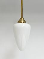 Opaline plafondlamp in de vorm van een druppel, 1970's, Gebruikt, Vintage, Ophalen of Verzenden, X