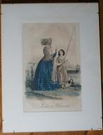 3 antieke Franse modeprenten – Journal des Demoiselles, Antiek en Kunst, Ophalen