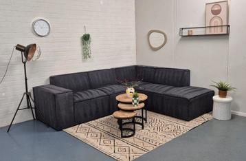 GRATIS LEVERING Nette hoekbank antraciet 265x220 GEREINIGD beschikbaar voor biedingen