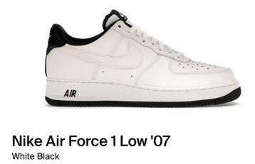 Nike Air Force 1 Low '07 Wit/Zwart maat 46 beschikbaar voor biedingen