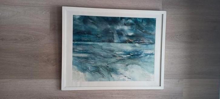 Andries Beeftink,  aquarel schilderij, oude collectie, Antiek en Kunst, Kunst | Schilderijen | Abstract, Ophalen of Verzenden