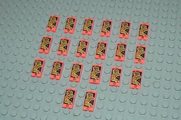 L857 Tegels 1x2 met opdruk telefoon coral 20 st. beschikbaar voor biedingen