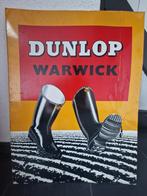 Blikken bord Dunlop Warwick. Geen Emaille, Verzamelen, Merken en Reclamevoorwerpen, Ophalen of Verzenden, Gebruikt, Reclamebord
