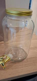 Glazen drankdispenser met tapkraan, Ophalen of Verzenden, Zo goed als nieuw