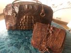 Antie antieke tas leer leten, Ophalen of Verzenden, Gebruikt, Bruin, Handtas