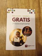 Cinelounge Houten vouchers (2e bioscoop kaartje gratis), Tickets en Kaartjes, Twee personen, Kortingskaartje