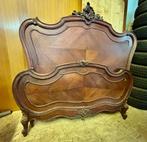 Antiek bed, Huis en Inrichting, Slaapkamer | Bedden, Ophalen, Gebruikt, Bruin, Twijfelaar