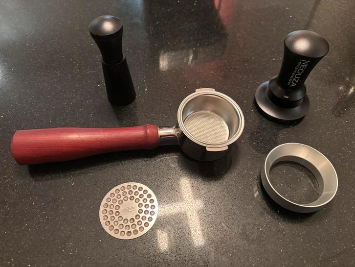 Portafilter, tamper, accesoires. 51 mm. Voor Delonghi, Witgoed en Apparatuur, Koffiemachine-accessoires, Gebruikt, Ophalen of Verzenden
