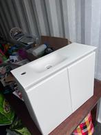 Wit toilet-/badkamermeubel met Solidsurface wastafel, Ophalen of Verzenden, Zo goed als nieuw, 25 tot 50 cm, Minder dan 100 cm