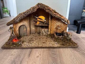 Kerststal met verlichting beschikbaar voor biedingen