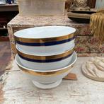 Spoelkommen met goud en blauw *floor epe*, Antiek en Kunst, Antiek | Servies los, Ophalen of Verzenden