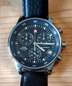 Swiss Military by Chrono - herenhorloge, Overige merken, Leer, Staal, Polshorloge