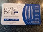 Gelish soft gel tips long coffin clear 550, Ophalen of Verzenden, Zo goed als nieuw