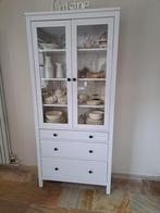 IKEA Vitrinekast HEMNES wit gebeitst, Ophalen, 50 tot 100 cm, 150 tot 200 cm, 25 tot 50 cm