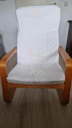 Ikea Poang stoel, Huis en Inrichting, Stoelen, Gebruikt, Wit, Eén, Ophalen