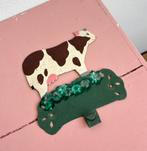 Vintage kapstokhaak koe, Ophalen of Verzenden, Zo goed als nieuw, Zilver, Overige materialen