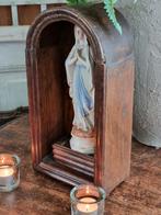 Antiek Houten Kapelletje met Mariabeeld, Antiek en Kunst, Verzenden