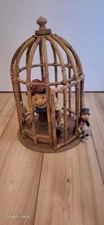 Unieke Pinokkio en Jiminy Cricket in kooi, Verzamelen, Ophalen of Verzenden