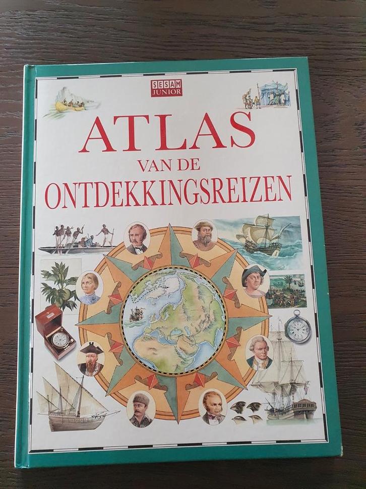 Atlas van de Ontdekkingsreizen - Sesam Junior, Boeken, Atlassen en Landkaarten, Zo goed als nieuw, Overige typen, Ophalen of Verzenden