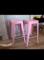 roze barkrukken set, Huis en Inrichting, Barkrukken, 60 tot 90 cm, Ophalen of Verzenden, Zo goed als nieuw, Metaal