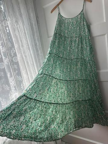 Bohemian maxi lange wit groene blader print jurk Lili & Lala beschikbaar voor biedingen