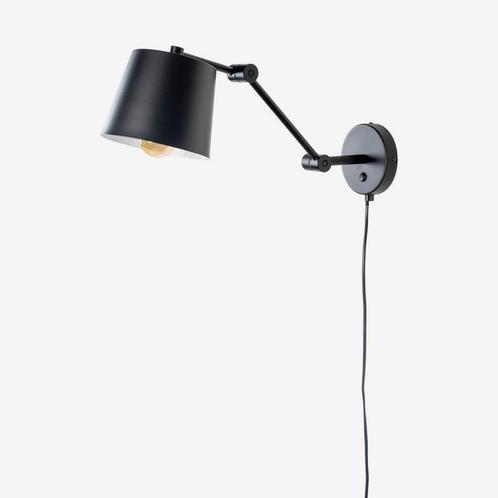 Housecraft Living Hajo Wandlamp - Zwart, Huis en Inrichting, Lampen | Wandlampen, Nieuw, Metaal, Ophalen of Verzenden