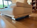 Natuzzi creme leren 3 zitsbank, Huis en Inrichting, Ophalen, Gebruikt, Natuzzi, Driepersoons