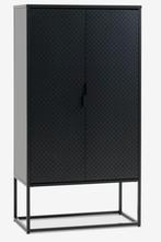 Kast VIRUM 2 deuren zwart JYSK, Ophalen, Zo goed als nieuw, 25 tot 50 cm, 100 tot 150 cm
