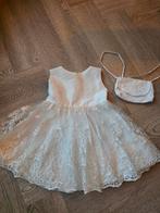 Prachtige witte bruidsmeisjes jurk Monny collectie maat 92, Meisje, Ophalen of Verzenden, Zo goed als nieuw, Jurk of Rok