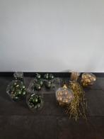 Kerstballen / kerstspullen groen /geel /goud, Diversen, Ophalen