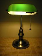 Bureaulamp met verstelbare glazen kap (kleur donkergroen), Minder dan 50 cm, Ophalen of Verzenden, Zo goed als nieuw, Glas