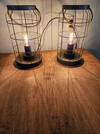 Industriële 2x zéér mooie tafellampen, Huis en Inrichting, Lampen | Tafellampen, Zo goed als nieuw, Ophalen